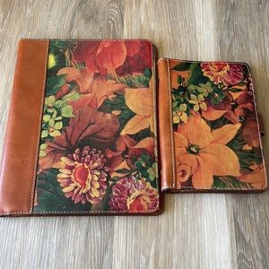 Patricia Nash Floral Leather Portfolio and planner set